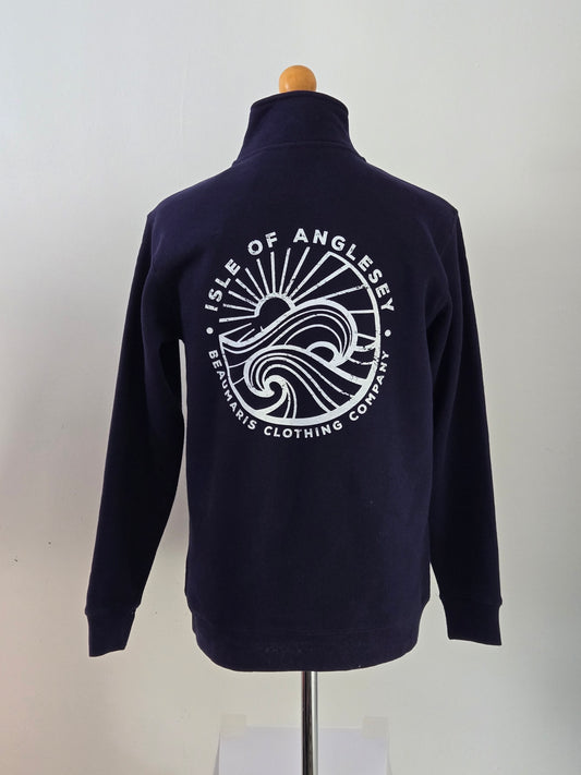 Beaumaris Clothing Company Navy Wave Zip