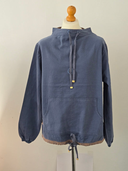 Beaumaris Clothing Company Denim Blue Canvas Crew Smock