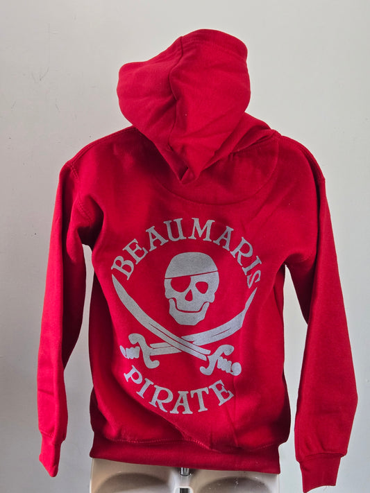 Beaumaris Clothing Company Kids Red Pirate Hoodie
