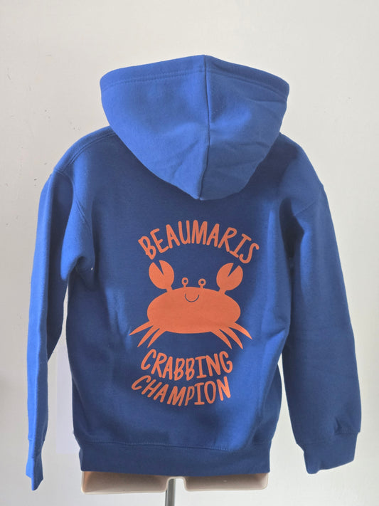 Beaumaris Clothing Company Kids Royal Blue Crab Hoodie