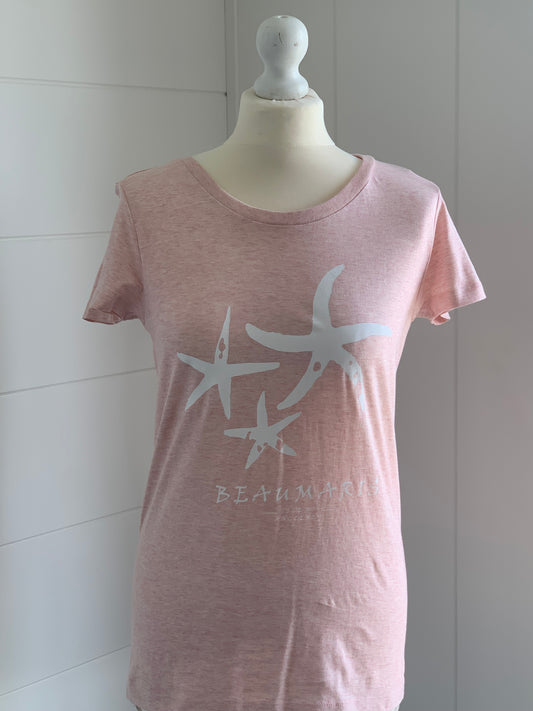 Beaumaris Clothing Co Starfish Womens Pink T-Shirt